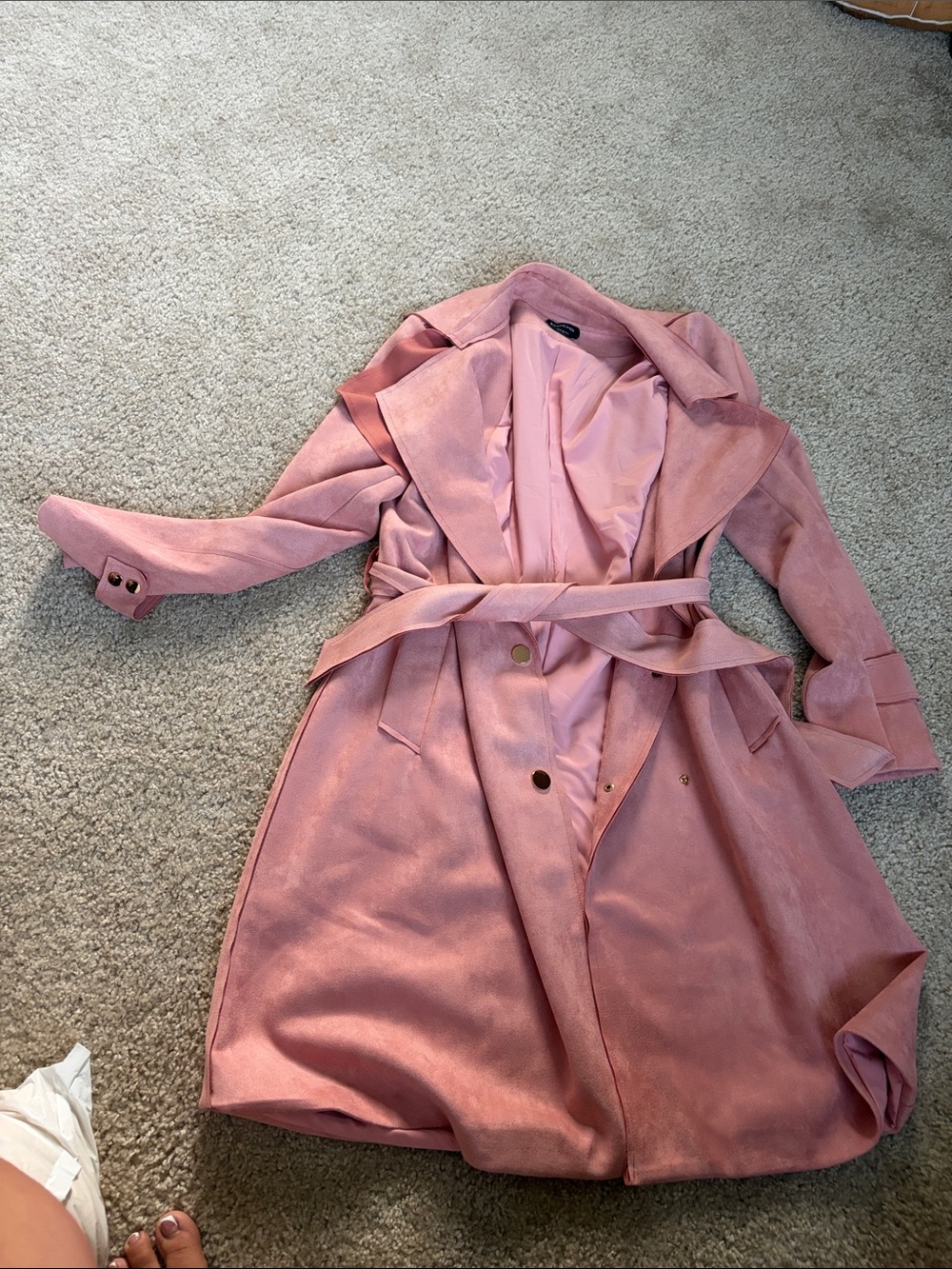 bebe Pink Trench Coat
